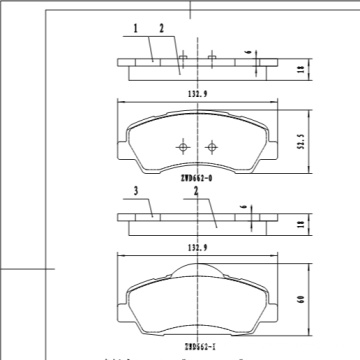 ZWD662 GDB1992 sales hot sale automotive no asbestos brake pad sets with rubber shim